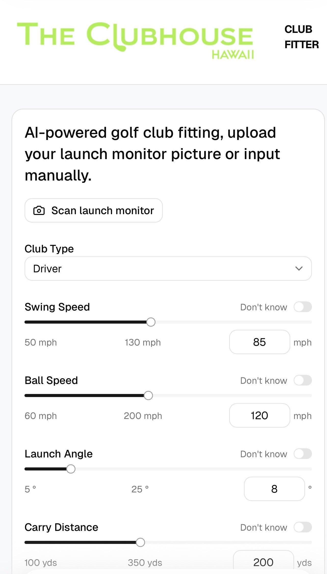 AI Golf Club Fitting | Clubhouse Hawaii Quick Fit