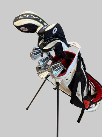 Callaway Apex Pro golf clubs in a stand bag