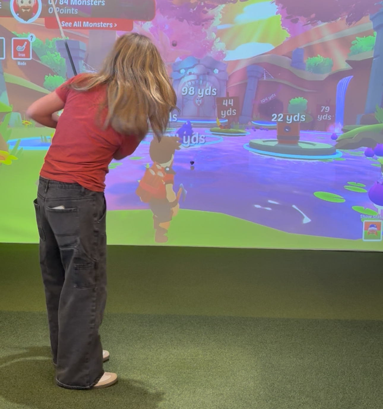 girl golf simulator hawaii