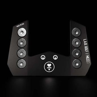 Sole of a black L.A.B. Golf MEZZ.1 putter